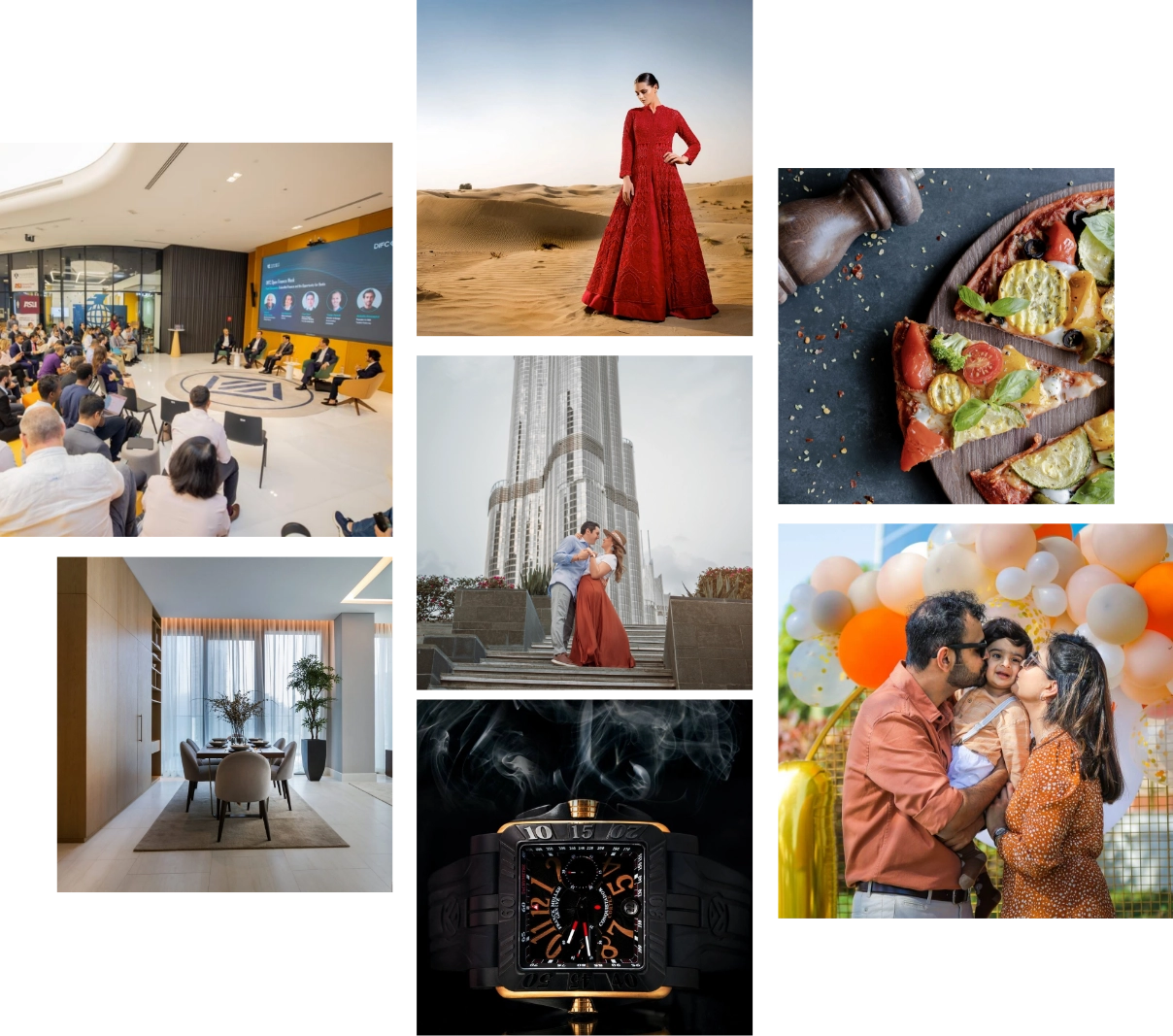 collage of images in taken in dubai