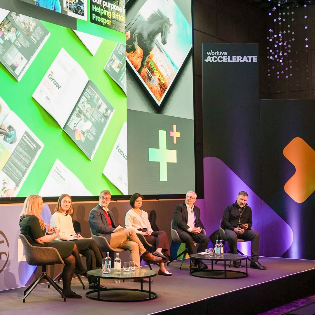 speaker panel in a corporate event